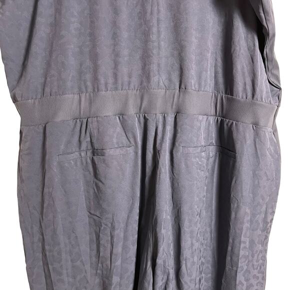 Athleta Brooklyn Textured Jacquard Leopard Medieval Violet Jumpsuit Size 26 - Picture 9 of 11
